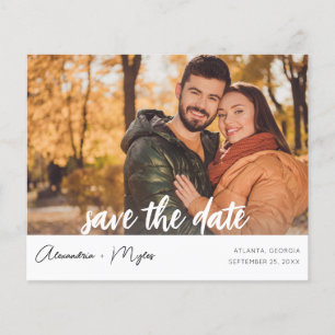 Prospectus 11,4 Cm X 14,2 Cm Budget Photo & Calligraphy 4 MOD Save the Date