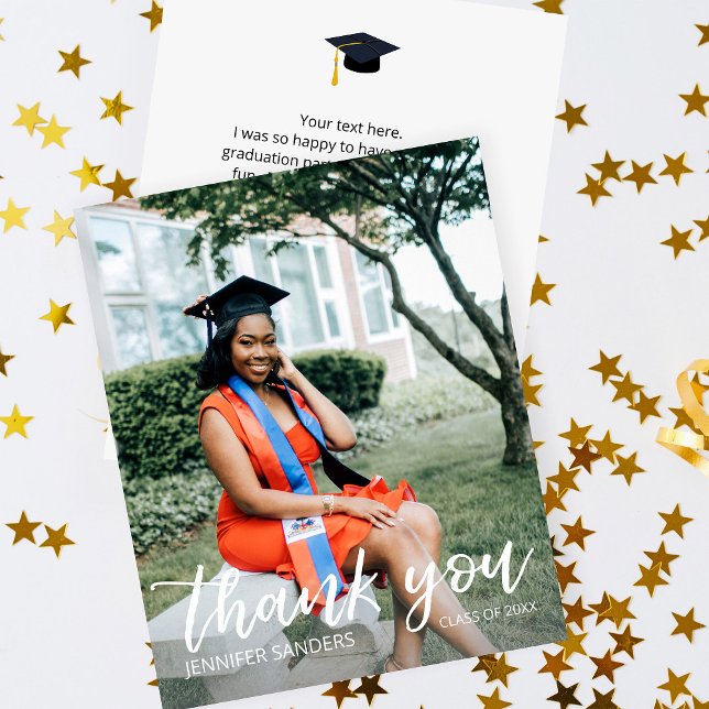 Prospectus 11,4 Cm X 14,2 Cm Budget Photo Casquette Calligraphie Merci (Créateur téléchargé)