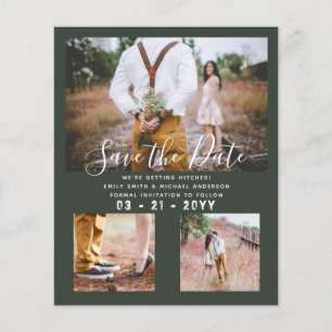 PROSPECTUS 11,4 CM X 14,2 CM BUDGET PHOTO COLLAGE MARIAGE ENREGISTRER LES DATES