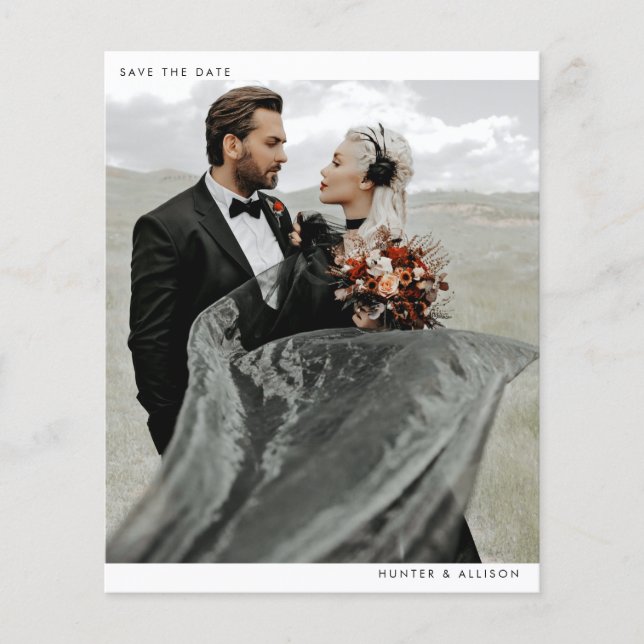 Prospectus 11,4 Cm X 14,2 Cm Budget Photo Enregistrer la Date (Devant)