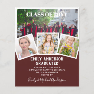 Prospectus 11,4 Cm X 14,2 Cm BUDGET Photo GRADUM Invitation Faire-part MerciU