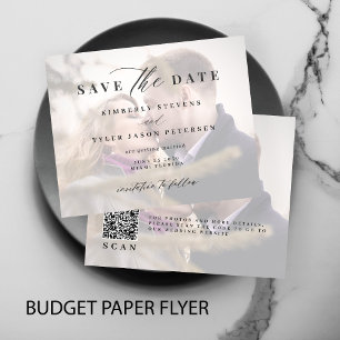 Prospectus 11,4 Cm X 14,2 Cm Budget photo QR CODE mariage enregistrer la date