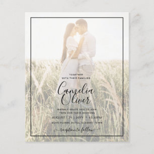 Prospectus 11,4 Cm X 14,2 Cm BUDGET PHOTO SUPERPOSITION Mariage Violet Prune To