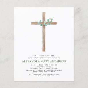 Prospectus 11,4 Cm X 14,2 Cm Budget Première Sainte Communion Verdure Eucalyptu