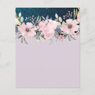 Prospectus 11,4 Cm X 14,2 Cm BUDGET Pretty Girly EVÉNEMENT ou Modèle d'entrepri