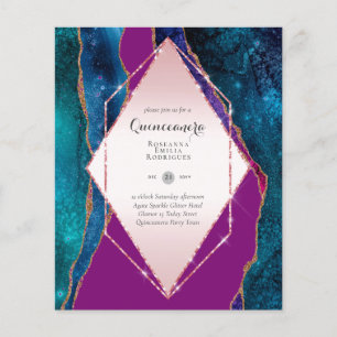 Prospectus 11,4 Cm X 14,2 Cm BUDGET QUINCEANERA - AGATE Sparkles Glamor Chic
