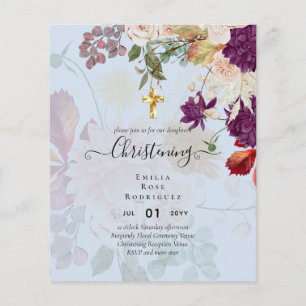 Prospectus 11,4 Cm X 14,2 Cm BUDGET REMERCIER LES Invitations Baptême Bautizo B