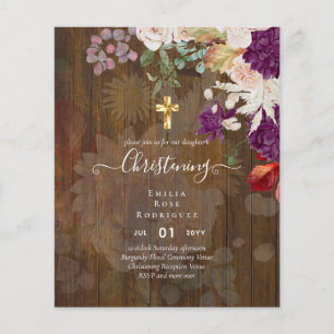 Prospectus 11,4 Cm X 14,2 Cm BUDGET REMERCIER LES Invitations Baptême Bautizo B