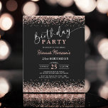 Prospectus 11,4 Cm X 14,2 Cm Budget Rose Or Noir N'importe quel âge 21e anniver<br><div class="desc">Célébrez en style avec le Rose Budget Gold Black Any Age Invitation anniversaire 21st. Dotée d'un éblouissant effet rose parties scintillant or sur un arrière - plan noir élégant,  cette invitation abordable et élégante est parfaite pour une fête d'anniversaire chic et moderne.</div>
