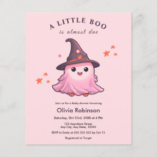Prospectus 11,4 Cm X 14,2 Cm Budget Rose Un Petit Boo Invitation Baby shower