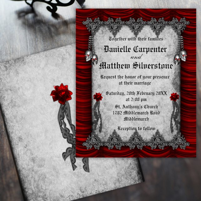 Prospectus 11,4 Cm X 14,2 Cm Budget Roses de sang et Faire-part de mariage de s (Créateur téléchargé)