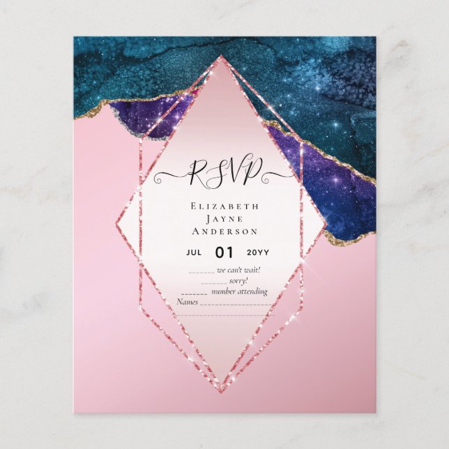 Prospectus 11,4 Cm X 14,2 Cm Budget RSVP AGATE PARTIES SCINTILLANT (Devant)
