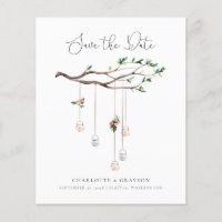 Budget Rustic Forest Enregistrer la date Invitatio