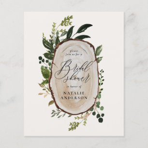 Prospectus 11,4 Cm X 14,2 Cm budget rustique bois tranche nuptiale invitation à