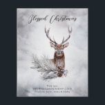 Prospectus 11,4 Cm X 14,2 Cm Budget Rustique Majestic Winter Deer Christmas Car<br><div class="desc">Budget Rustic Majestic Winter Deer Christmas Card - Notre carte d'aquarelle et d'hiver Christmas propose un magnifique cerf majestueux aux bois ornés de cônes de pin et de baies. Tout le texte est modifiable. La carte budgétaire fait partie d'une collection.</div>