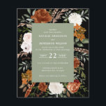 Prospectus 11,4 Cm X 14,2 Cm Budget sage vert terre cuite floral rustique éléga<br><div class="desc">Invitation de mariage floral rustique à l'aquarelle budget. Avec de beaux détails naturels,  terre cuite,  rose rousse,  noir et sauge vert pampas herbe eucalyptus aquarelle détails. Cette invitation de mariage moderne est sûr de définir le style pour votre grand jour.</div>