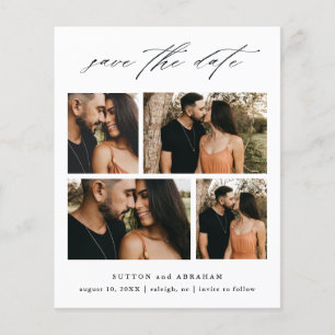 Prospectus 11,4 Cm X 14,2 Cm Budget Script Mariage Photo Collage Enregistrer La