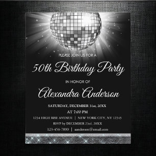 Prospectus 11,4 Cm X 14,2 Cm Budget Silver 50e anniversaire Silver Disco Ball
