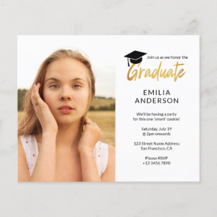 Prospectus 11,4 Cm X 14,2 Cm BUDGET Simple Moderne Graduation Party