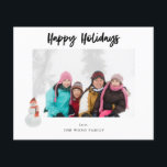 Prospectus 11,4 Cm X 14,2 Cm Budget Snowman Happy Holidays Photo - White BK<br><div class="desc">******* LE PAPIER MAQUILLAGE EST MINCE. MISE À NIVEAU D'UN PAPIER PLUS ÉPAISSE. AUCUNE ENVELOPPE N'EST INCLUSE. POUR LE STOCK CARD, CARTES ÉPAISSEUSES, VÉRIFIEZ LE LIEN CI-DESSOUS. STOCK CARTE, CARTES ÉPAISSEUSES ONT UNE OPTION POUR ENVELOPPES OU LES INCLUT******** Économisez de l'argent sur les cartes avec un prospectus papier. Réchauffez vos...</div>