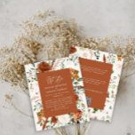 Prospectus 11,4 Cm X 14,2 Cm Budget terracotta botanique détails mariage invita<br><div class="desc">Budget rustique aquarelle couleur florale invitation à mariage et carte de détails. Avec de belles rouille,  terre cuite,  rose rousse,  noir et sauge vert pampas herbe eucalyptus aquarelle détails. Cette invitation de mariage moderne est sûr de définir le style pour votre grand jour.</div>
