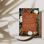 Prospectus 11,4 Cm X 14,2 Cm Budget terracotta botanique détails mariage invita<br><div class="desc">Budget rustique aquarelle couleur florale invitation à mariage et carte de détails. Avec de belles rouille,  terre cuite,  rose rousse,  noir et sauge vert pampas herbe eucalyptus aquarelle détails. Cette invitation de mariage moderne est sûr de définir le style pour votre grand jour.</div>