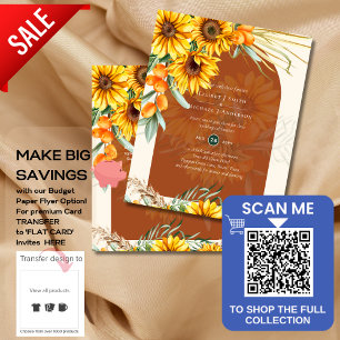 Prospectus 11,4 Cm X 14,2 Cm BUDGET Tournesols Herbe de la Pampa Terre cuite Ma
