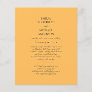 Prospectus 11,4 Cm X 14,2 Cm Budget tout en un mariage RSVP détails Registre