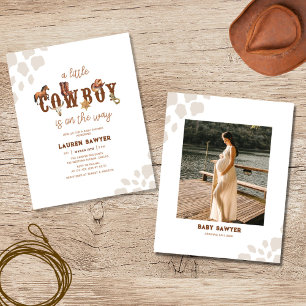 Prospectus 11,4 Cm X 14,2 Cm Budget Wild Wild West Baby Boy Shower Invitation