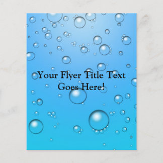 Prospectus 11,4 Cm X 14,2 Cm Bulles claires, Eau bleue