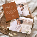 Prospectus 11,4 Cm X 14,2 Cm Burange Mariage minimaliste Merci Cartes<br><div class="desc">Cartes de remerciements du Mariage Budget qui ont une photo à l'avant et à l'arrière. Les cartes de remerciement contiennent une typographie de script moderne,  lettrée à la main,  qui sont élégantes,  simples et modernes à utiliser après la célébration du mariage.</div>