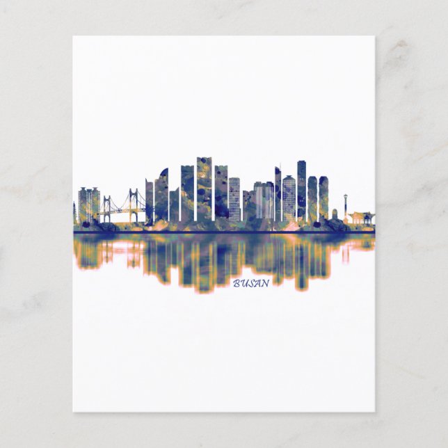 Prospectus 11,4 Cm X 14,2 Cm Busan Skyline (Devant)