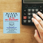 Prospectus 11,4 Cm X 14,2 Cm Business Black Vendredi Vente sur flyer bleu clair<br><div class="desc">Circulaire personnalisable avec Black Friday Sale, votre nom d'entreprise et d'autres informations de votre entreprise, un matériel marketing que vous pouvez utiliser pour attirer plus de clients. Customisez-le et distribuez-le afin d'attirer plus de clients pour acheter vos produits ou clients pour aimer vos services. Les couleurs design sont des textes...</div>
