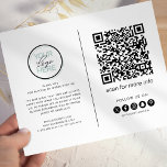 Prospectus 11,4 Cm X 14,2 Cm Business Thank you Note QR Code<br><div class="desc">L'encart commercial Merci flyer achat est un moyen simple de remercier les clients et les clients qui ont passé une commande. Le prospectus présente le logo de votre entreprise,  les coordonnées de votre entreprise,  les comptes de médias sociaux,  le code QR et un message de remerciement personnalisé.</div>