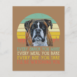 Prospectus 11,4 Cm X 14,2 Cm Cadeau Boxer Lover Meilleur Flyer De Louveur De