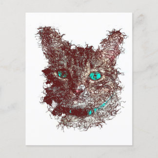 Prospectus 11,4 Cm X 14,2 Cm Cadeau Chat Abstrait| Cute Chat Pour Valentines