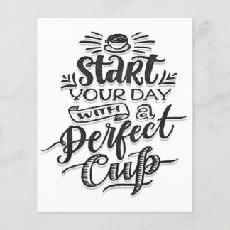 Prospectus 11,4 Cm X 14,2 Cm Café Commencez La Journée Avec Une Coupe Parfaite