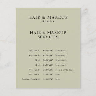 Prospectus 11,4 Cm X 14,2 Cm Calendrier de Maquillage de Cheveux de Mariage Noi
