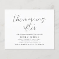 Calligraphie simple Budget matin après Mariage
