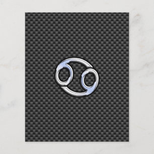 Prospectus 11,4 Cm X 14,2 Cm Cancer Zodiac Symbol Charcoal Carbon Fiber Print