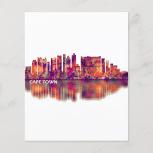 Prospectus 11,4 Cm X 14,2 Cm Cap Town South Africa Skyline