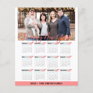 Prospectus 11,4 Cm X 14,2 Cm Carte de calendrier photo moderne rose gold Budget