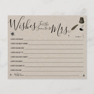 Prospectus 11,4 Cm X 14,2 Cm Carte de fête prénuptiale pour la future Mme