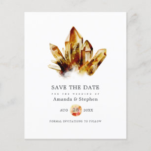 Prospectus 11,4 Cm X 14,2 Cm Carte de mariage en cristal d'oeil de tigre à cons