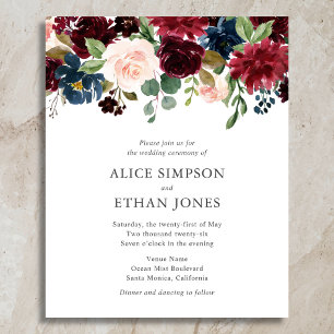 Prospectus 11,4 Cm X 14,2 Cm Carte de mariage photo QR Code jardin bohème pas c
