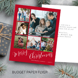 Prospectus 11,4 Cm X 14,2 Cm Carte de Noël à collage de photos à petit budget