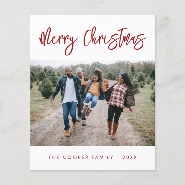 Prospectus 11,4 Cm X 14,2 Cm Carte de Noël Budget (Devant)