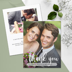 Prospectus 11,4 Cm X 14,2 Cm Carte de remerciement de mariage photo de budget