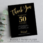 Prospectus 11,4 Cm X 14,2 Cm Carte de remerciement pour une fête d'anniversaire<br><div class="desc">Modèle de carte de remerciement simple et moderne avec typographie en gras, à petit budget et abordable pour un anniversaire marquant, modèle de flyer en papier avec votre texte personnalisé et votre signature. Facile à personnaliser avec vos détails ! LIRE CECI AVANT D'EFFECTUER VOTRE ACHAT ! Il s'agit d'une carte...</div>