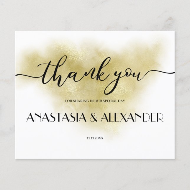 Prospectus 11,4 Cm X 14,2 Cm CARTE DE REMERCIEMENTS DE BUDGET. Tracté (Devant)